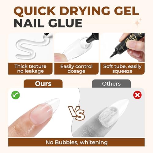 UNA GELLA Super Strong Nail Glue 2Pcs*10ml Semi Solid - Image 5