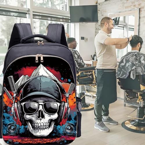 Large Barbers bags for Clippers and Supplies Makeup Backpack Bag Organizer for Hairstylists Bookbag for Travel Tools Bag for Men - Image 5