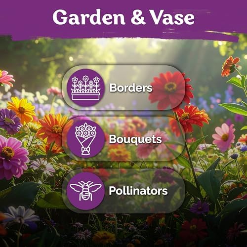 550 Crazy Blend Zinnia Heirloom Flower Seeds for Planting, Zinnia Elegans - Image 7