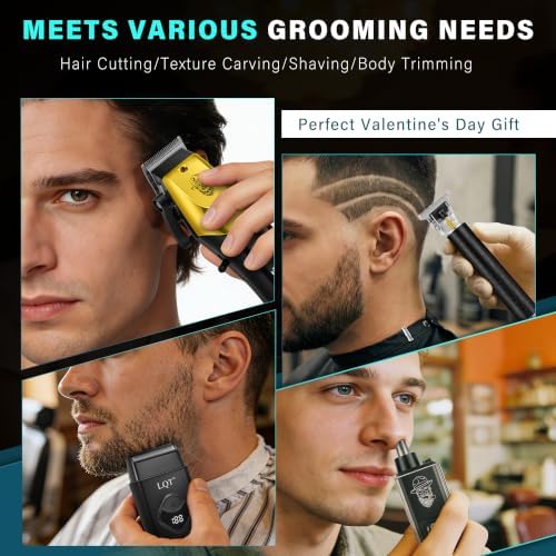 Hair Clippers for Men with LED Power Display, 4-Piece Grooming Kit - Image 5