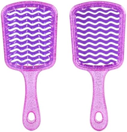Detangling Hair Brush for All Wet or Dry Hair Types, Pain-Free Brushing Durable, DuoFlex Anti-Static Bristles, Lightweight Handle, Vented Wave UltraFlex Hair Brush(Rose Quartz Purple) - Image 5