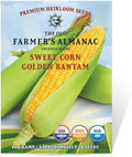 The Old Farmer's Almanac Heirloom Sweet Corn Seeds (Golden Bantam) - Approx 75 Seeds - Non-GMO, Open Pollinated, USA Origin by Unknown