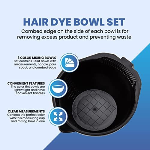 Hair Dye Bowl Set - 3 Hair Color Mixing Bowls - Salon Hair Coloring Bowls - Image 2