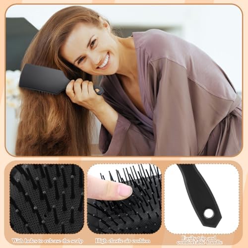5Pcs Hair Brushes for Women Hair Comb Set Detangler Brush for Men and Women Wet, Dry, Curly and Straight Hair - Image 2