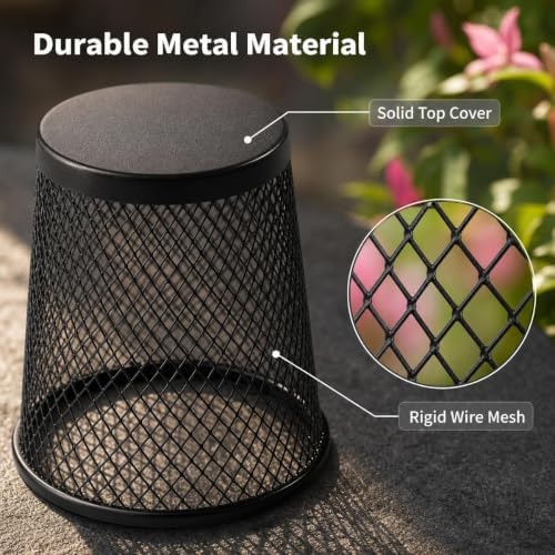 6 PCS Small Chicken Wire Plant Covers for Seedling, 3.5 Inch Mini Garden Cloches Metal Netting Protectors for Keeping Chicken Squirrels Birds Out, Only Suitable for Very Small Seedlings or Seeds - Image 4