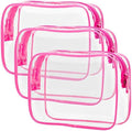 PACKISM TSA Approved Toiletry Bag - Clear Makeup Bag Travel, Fuchsia Pink by Packism
