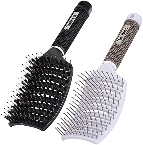 Boar Bristle Hair Brush Set – Wet/Dry Detangler for All Hair Types by TaiBest