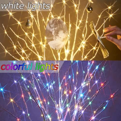 Birchlitland Lighted Birch Branches Battery Operated 18IN 70 LED 8 Function, White or Multiple Colors, Artificial Decorative Branch Lights for Home and Holiday Decoration Indoor Outdoor - Image 5