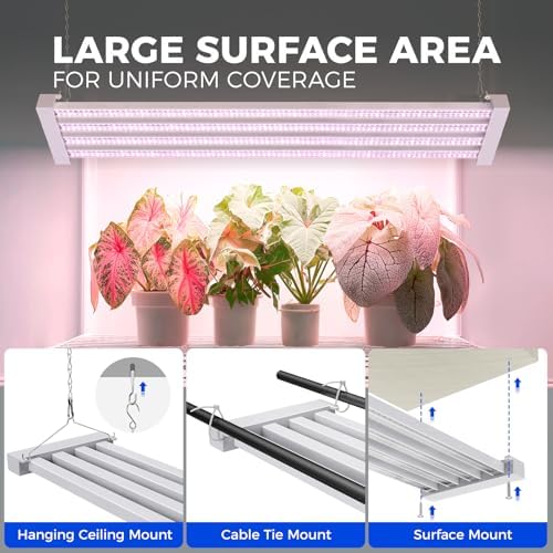 Barrina TX-L63 3FT LED Grow Light, 63W, 4 Panels Wider Coverage, High PPFD - Image 3
