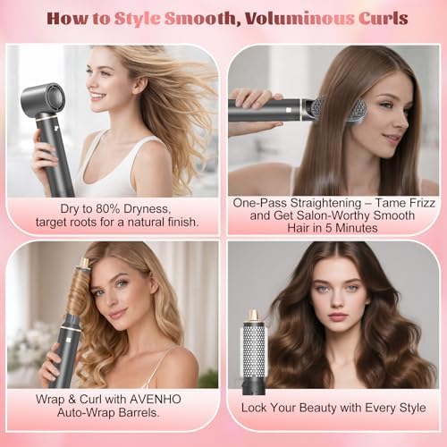 5-in-1 Hair Dryer Curler, Air Auto-Wrap Hair Styler for Home &Travel - Image 2