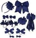 baotongle 12 Pcs School Hair Accessories Set School Bows for Girls Bow(Royal blue) by baotongle