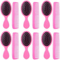 Epakh 12 Hair Brush Comb Set Wet Detangling Mini for Travel, Pink by Epakh