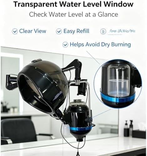 Wall Mounted Hair Steamer with Adjustable Swing Arm for Barber Hair Perm - Image 4