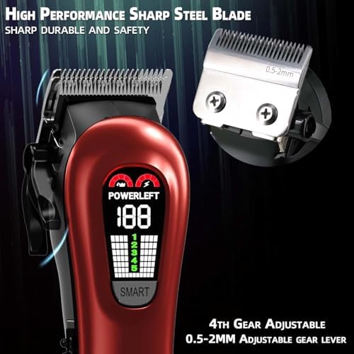 TCMKY Hair Clippers for Men Barber Clippers Rechargeable Hair Trimmer Kit - Image 4