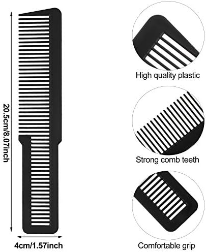 Patelai 6 Flat Top Styling Comb,Black - Image 2