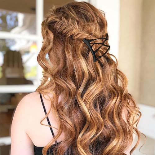 5 Pieces Stretchy Magic Hair Comb Adjustable Elastic Comb Hair Clip for Women Girls No Crease Hair Pins Vintage Hair Bun Maker Hair Accessories for Curly Thick Wavy Hair Ponytail(Black) - Image 4