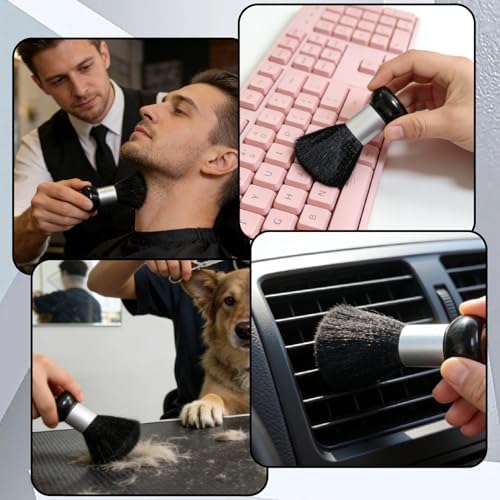 3 PCS Barber Neck Duster Brush Set, Professional Barber Accessories Cleaning Supplies, Hair Blade Clipper Cutting Cleaning Styling Tool - Image 7
