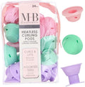 24pc Pastel Heatless Curling Pods -Silicone Hair Rollers for No-Damage –Fun by Expressions