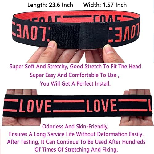 Wig Band, 3 Pcs Lace Melting Bands For Wig, Edge Wrap To Lay Edges Latex And Nylon, Adjustable Size, 5 Piece Set, For Lace Front Wigs, Keeps Wigs In Place (Blackred, Unisex, Adult) - Image 2