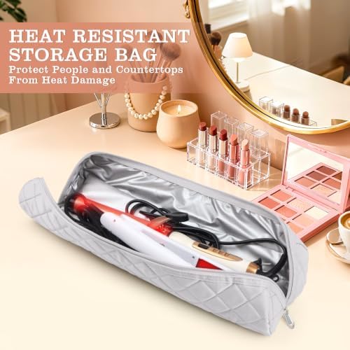 Suafrnut Large Heat Resistant Hot Hair Tools Organizer Bag(17.7" x 3.9") - Image 2