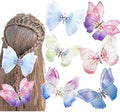 Gradient Butterfly Hair Clips Set - Multi-color Cute Hair Accessories for Girls (6PCS) by CIXVOEMK