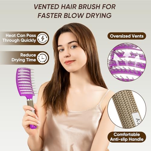 Hair Brush for Wet & Dry Hair, Detangler Brush for Women & Men - Image 3