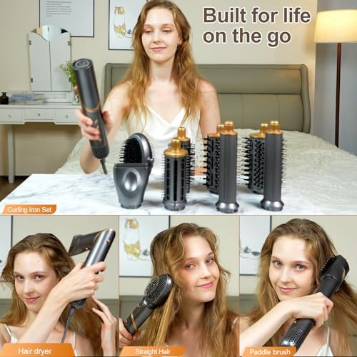 8-in-1 Professional Hot Air Styler & Straightener, 1100W Fast Drying - Image 2