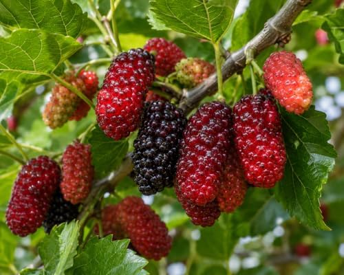 3 Red Mulberry Trees 12-24" in 3.5in Pot Live Plants Morus rubra (3 Pack) by Unknown