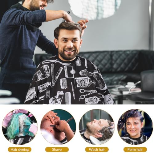 Barber Cape with Neck Brush & Disposable Neck Paper，Barber Patterns - Image 6