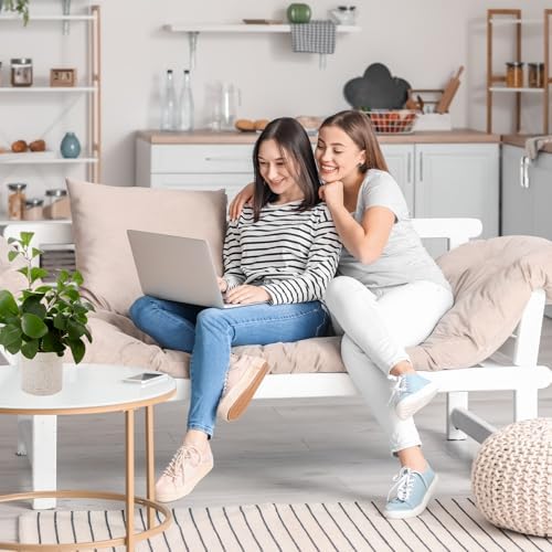 AlphaAcc Fake Plants Greenery Ficus Leaf Artificial Plant Indoor Bathroom Potted Faux Plant Decor with White Marble Planter for Kitchen Counter Bedroom Office Coffee Table Decoration - Image 4