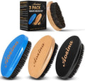 Boar Bristle Hair Brush for Men, Soft Medium Hard Wave Brush Kit, 360 Waves by TheCompleteWaveTrainingSystem