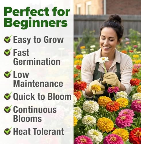 HOME GROWN Zinnia Seeds, Pumila Mix, 17,000 Seeds, Zinnia elegans - Image 6