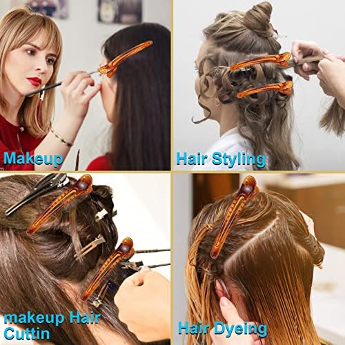Hair Clip for Women, 12 Pcs Duckbill Alligator Hair Barrettes Pins, Non Slip Colorful Plastic Duck Billed Hair Clips for Styling Sectioning-Brown - Image 3