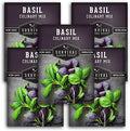 Basil Seeds Mix for Planting - Survival Garden Seeds (5 Pack) by SurvivalGardenSeeds
