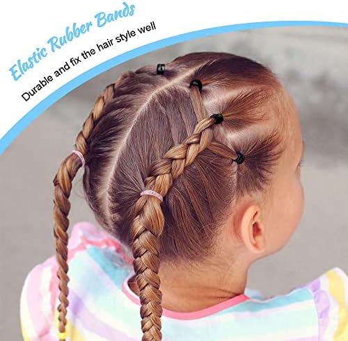 Topsy Tail Hair Tool Set by IKOCO - 400pcs Hair Bands, 2pcs Loop Styling Tools, Rat Tail Comb, (200pcs Each) Clear and Black Elastics - Image 6