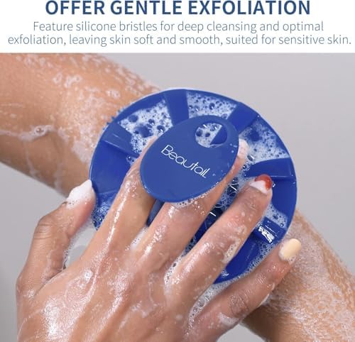 Silicone Body Scrubber, BEAUTAIL Gentle Exfoliating Shower Brush for Body - Image 3