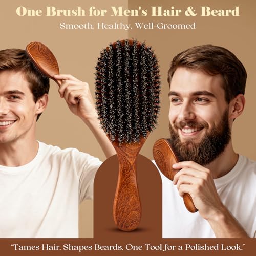 100% Boar Bristle Hair Brush British Craftsmanship Slick Back - Image 5