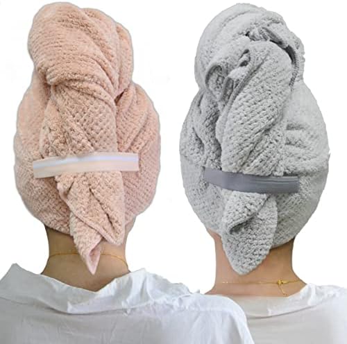 Chloven 2 Pack Extra Large Microfiber Hair Towel Wrap for Women Curly Hair by ChlovenUS