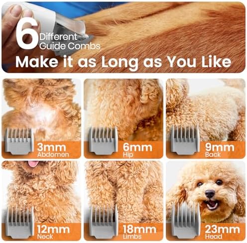 oneisall Dog Grooming Vacuum,7 in 1 Grooming kit Tools with Low Noise - Image 6