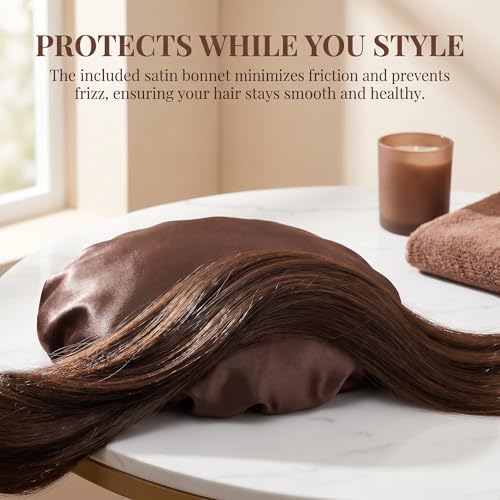 Heatless Curls Overnight Set, Overnight Blowout Rods, 3Pcs Jumbo Satin Hair Rollers to Sleep In, No-Heat Flexi Rods for Long Thick Hair, Soft No Damage Curling Rods for All Hair Types (Brown) - Image 2