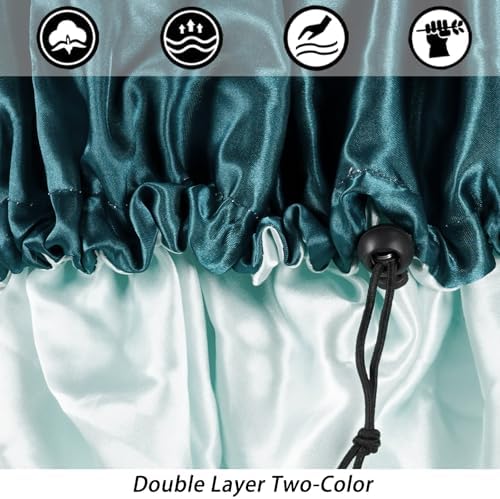 Edoneery Satin Bonnet for Sleeping Women, Double Layer Adjustable Sleep Cap - Image 2