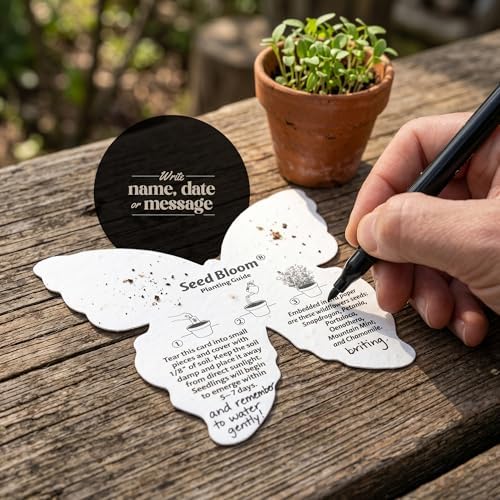 50 Plantable Butterfly Memorial Gift Tags, in Loving Memory - Image 4