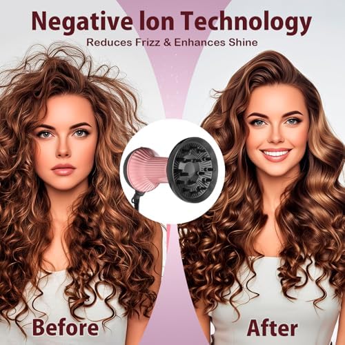 WUFAYHD Diffuser Hair Dryer for Curly Hair, 2-in-1 Hair Dryer with Diffuser - Image 4