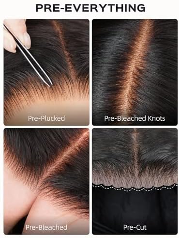 Glueless 6x5 Lace Closure Body Wave Wig Natural Black 24 Inch - Image 6