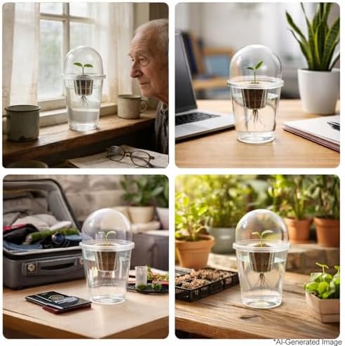 12 Pack 5in1 Seed Starter Cup Kit With Dome,Propagation Cups Self Watering - Image 6
