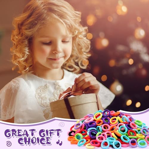 auroray 360PCS Soft Cotton Hair Ties for Toddlers & Baby - No Damage Elastics Seamless Ponytail Holders for Little Girls Daily Hair Accessories, Multicolor - Image 6