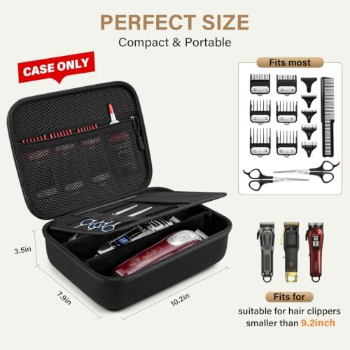 Barber Bag Hard Travel Hair Clipper Case for Clippers & Trimmers - Image 3