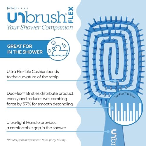 FHI Heat UNbrush Flex Detangling Brush - Ultra Flexible Hairbrush - Image 4