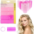 Pink Self Grip Hair Rollers - 10pc Gentle Grip Hair Roller Set for Women by Forever21