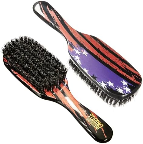 Torino Pro Wave Brush #255-7 Row Extra Soft bristles Shower brush -100% Pure Boar Bristles - Great for laying down your 360 Waves - Image 2
